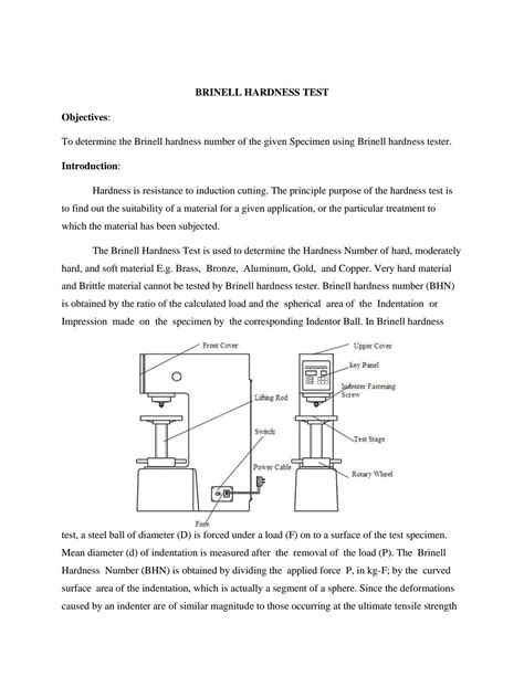 brinell hardness test lab report pdf|hardness tester lab report pdf.